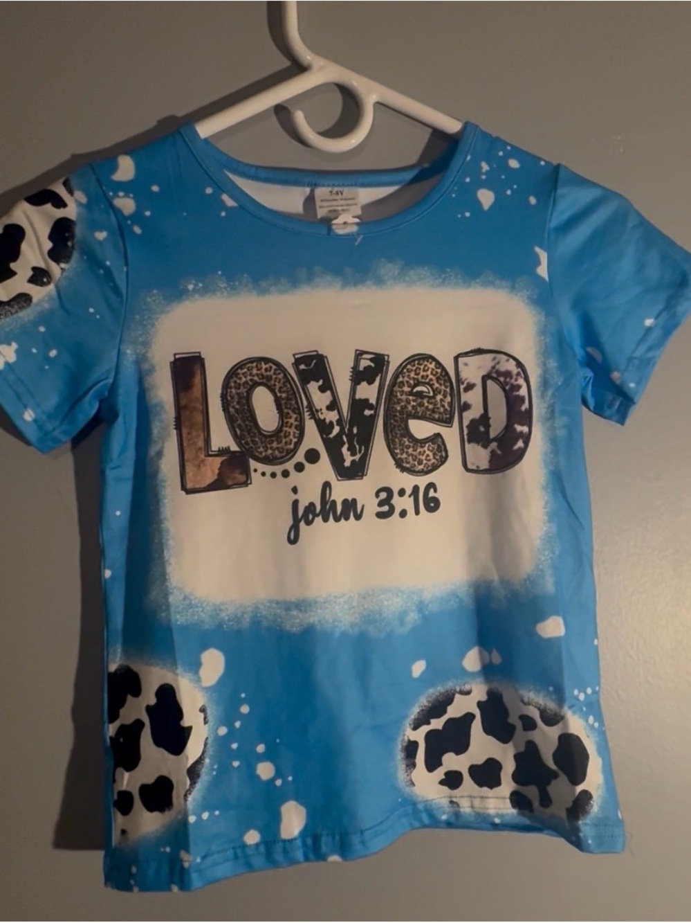 Kids Blue "Loved John 3:16" Graphic Tee